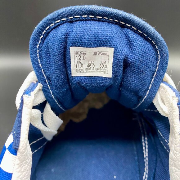 Size 12 - Vans Old Skool "Off The Wall" Checkerboard All-Over Print Sneakers - Picture 2 of 5